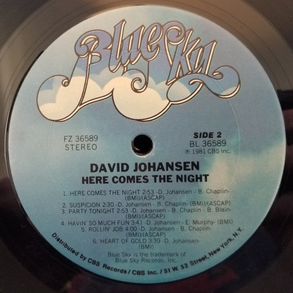 David Johansen : Here Comes The Night (LP, Album)