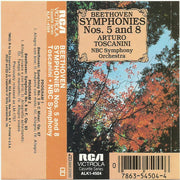 Ludwig Van Beethoven - Arturo Toscanini And The NBC Symphony Orchestra : Symphonies Nos. 5 & 8 (Cass, Album, Mono, Dol)