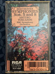 Ludwig Van Beethoven - Arturo Toscanini And The NBC Symphony Orchestra : Symphonies Nos. 5 & 8 (Cass, Album, Mono, Dol)