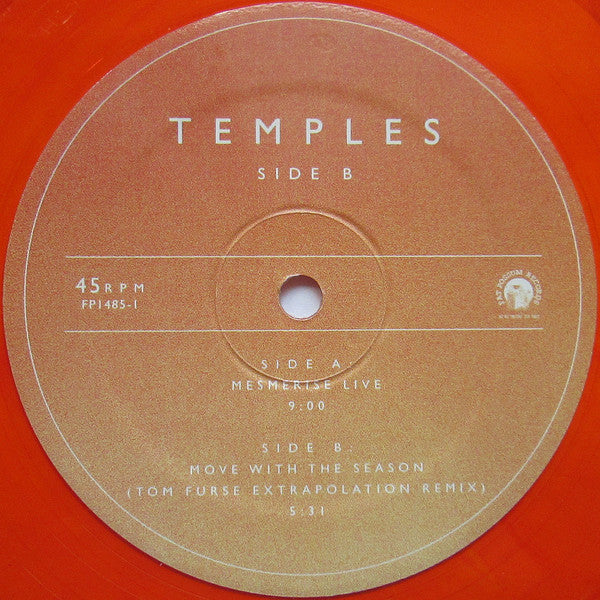 Temples (4) : Mesmerise Live (12", EP, Ltd, Ora)