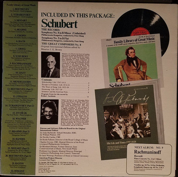Schubert* : The Unfinished Symphony - Symphony No. 5 (LP, Album)