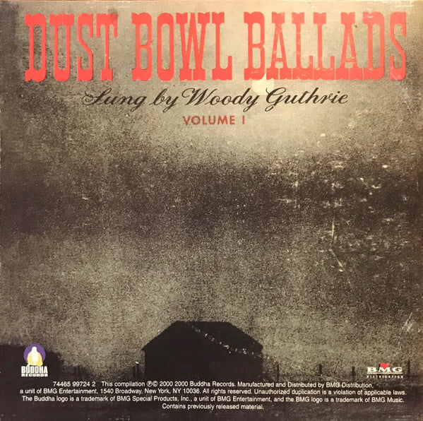 Woody Guthrie : Dust Bowl Ballads (CD, Album, Comp, Mono, RE, RM)