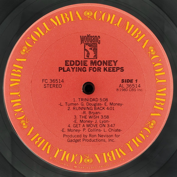 Eddie Money : Playing For Keeps (LP, Album, San)