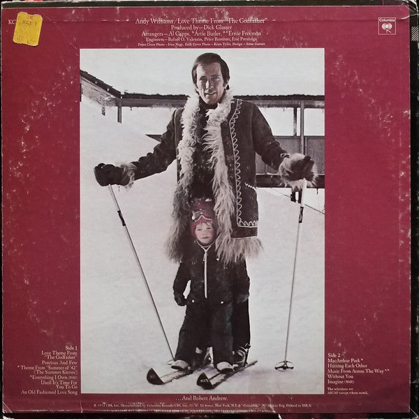 Andy Williams : Love Theme From "The Godfather" (LP, Album, Ter)
