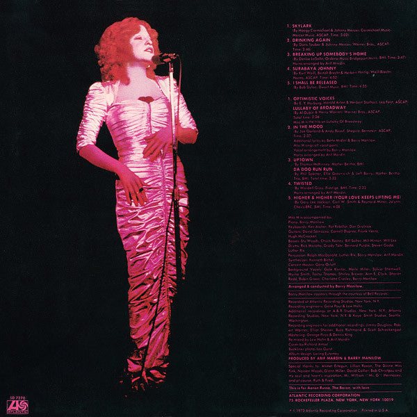 Bette Midler : Bette Midler (LP, Album, FT)