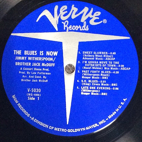 Jimmy Witherspoon With Brother Jack McDuff : The Blues Is Now (LP, Album, Mono)