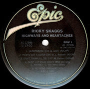 Ricky Skaggs : Highways & Heartaches (LP, Album, Ter)