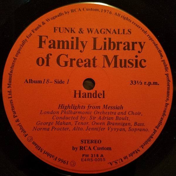 Handel* : Highlights From Messiah (LP, Album, Comp)