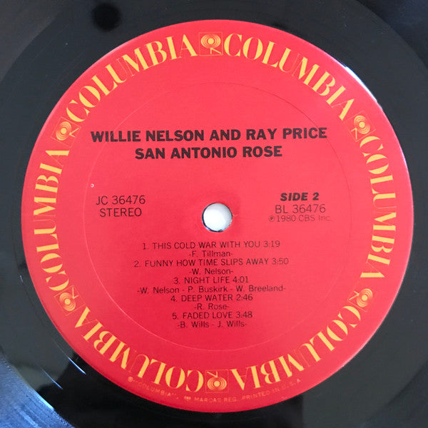 Willie Nelson & Ray Price : San Antonio Rose (LP, Album, San)