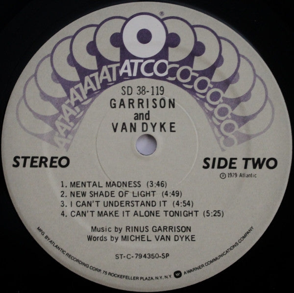 Garrison* And Van Dyke* : Garrison And Van Dyke (LP, Album, Spe)