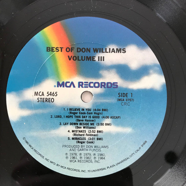 Don Williams (2) : The Best Of Don Williams, Volume III (LP, Comp, Club, CRC)