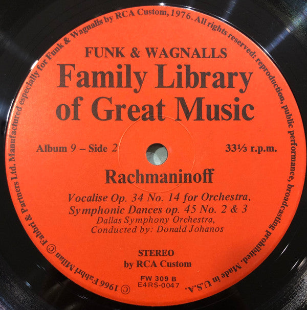 Rachmaninoff* : Piano Concerto No. 2 In C Minor / Symphonic Dances Opus 45, No. 2 And 3 / Vocalise Opus 34, No. 14 (LP, Album, Comp)