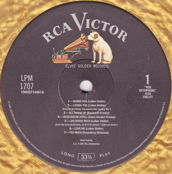 Elvis Presley : Elvis' Golden Records (LP, Comp, Mono, RE, Gol)