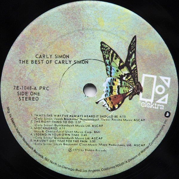 Carly Simon : The Best Of Carly Simon (LP, Comp, PRC)