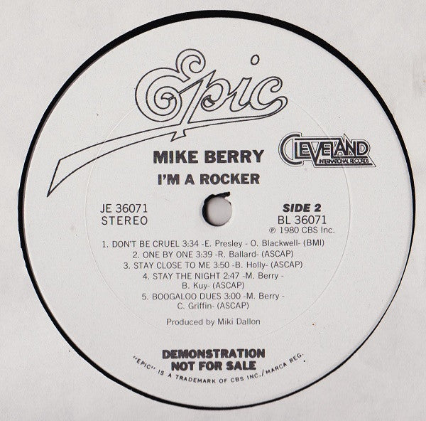 Mike Berry : I'm A Rocker (LP, Album, Promo)