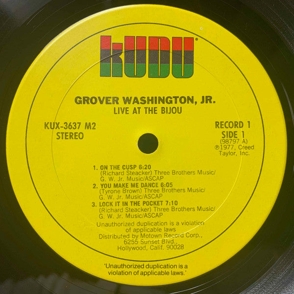 Grover Washington, Jr. : Live At The Bijou (2xLP, Album, San)