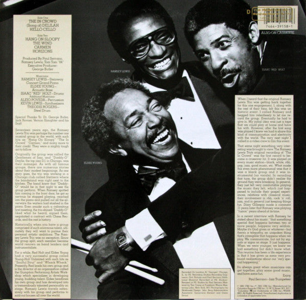 The Ramsey Lewis Trio : Reunion (LP, Album)