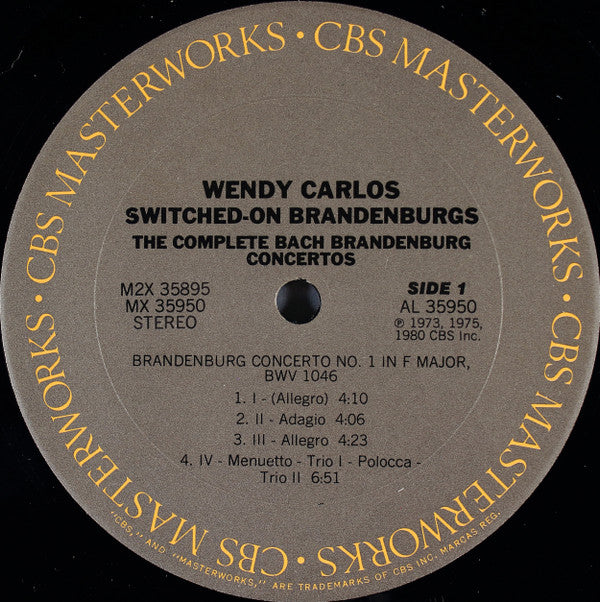 Wendy Carlos : Switched-On Brandenburgs (The Complete Concertos) (2xLP, Comp, Pit)