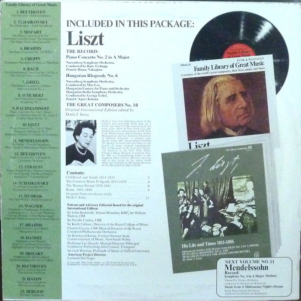 Liszt* : Piano Concerto No. 2 In A Major / Hungarian Rhapsody No. 6 / Hungarian Fantasy For Piano And Orchestra (LP, Album)