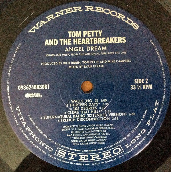Tom Petty And The Heartbreakers : Angel Dream (Songs And Music From The Motion Picture "She's The One") (LP, Album, RM)