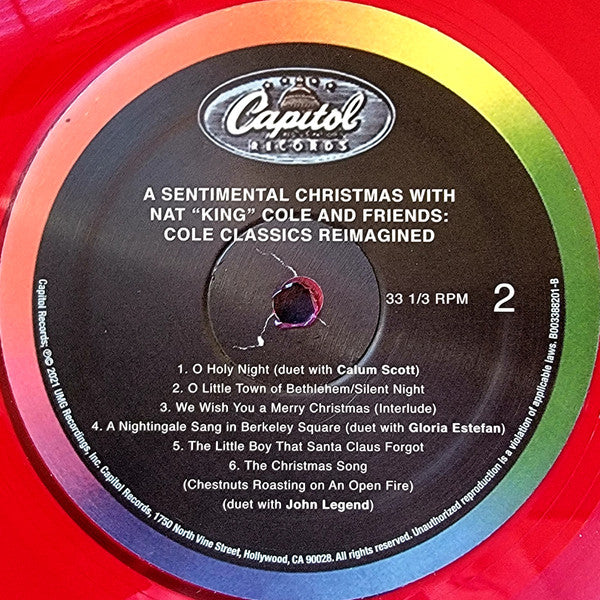 Nat King Cole : A Sentimental Christmas With Nat "King" Cole And Friends: Cole Classics Reimagined (LP, Ltd, Rud)