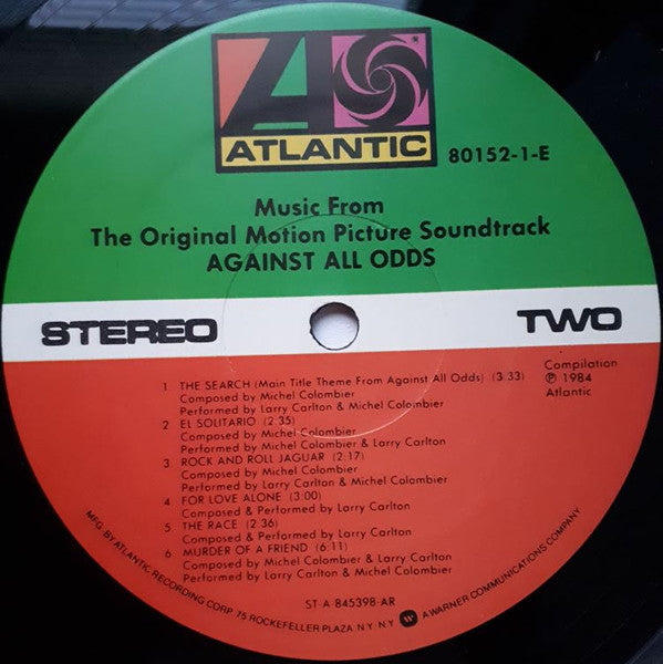 Various : Against All Odds (Music From The Original Motion Picture Soundtrack) (LP, Album, All)