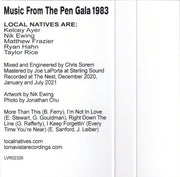 Local Natives : Music From The Pen Gala 1983 (Cass, EP, Ltd)