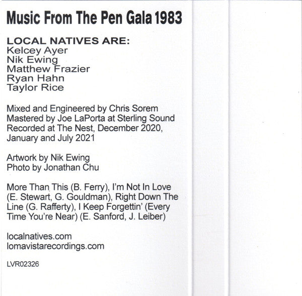 Local Natives : Music From The Pen Gala 1983 (Cass, EP, Ltd)