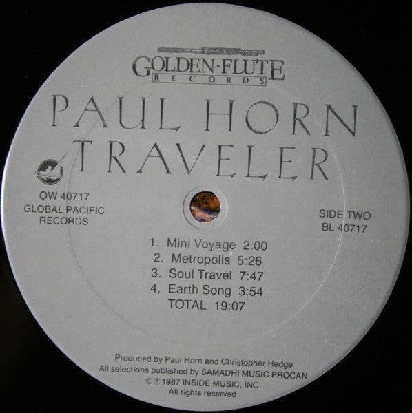 Paul Horn With Christopher Hedge : Traveler (LP, Album)