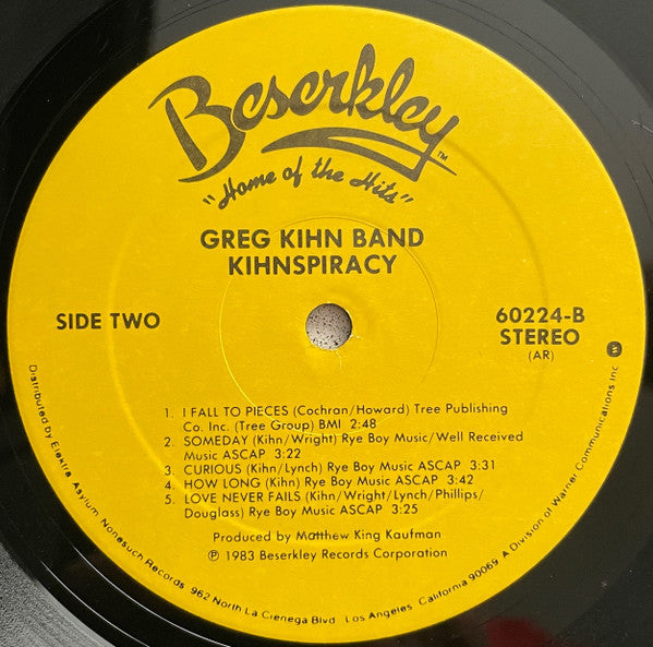 Greg Kihn Band : Kihnspiracy (LP, Album, ARC)