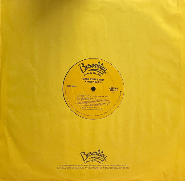 Greg Kihn Band : Kihnspiracy (LP, Album, ARC)
