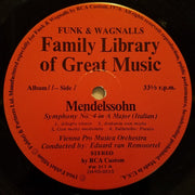 Mendelssohn* : The Italian - Fourth Symphony / Music From A Midsummer Night's Dream (LP, Album)