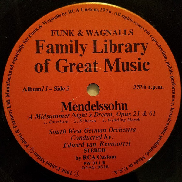 Mendelssohn* : The Italian - Fourth Symphony / Music From A Midsummer Night's Dream (LP, Album)