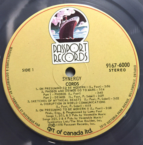 Synergy (3) : Cords (LP, Album, Tra)
