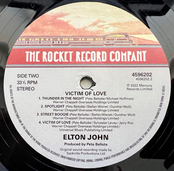 Elton John : Victim Of Love (LP, Album, RE, RM, 180)