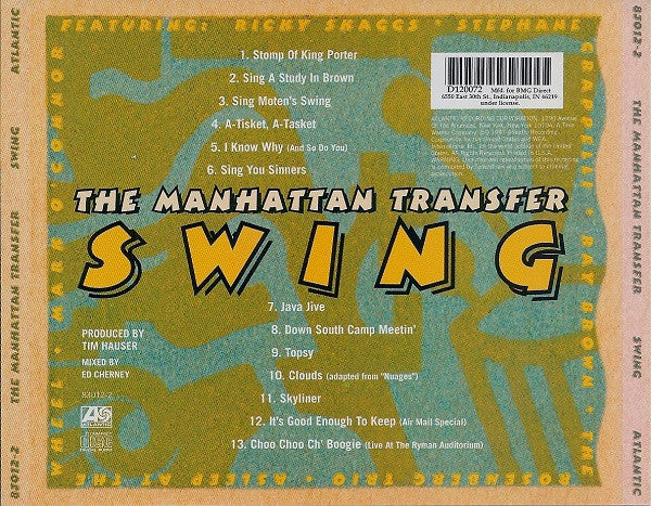 The Manhattan Transfer : Swing (CD, Album, Club)