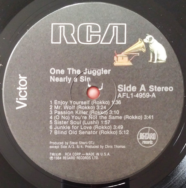 One The Juggler : Nearly A Sin (LP, Album)