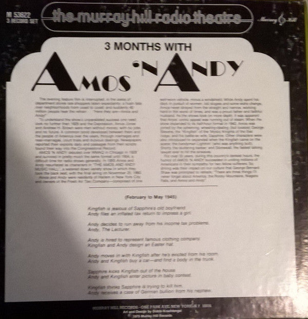 Amos 'N Andy : 3 Months With Amos 'N Andy (3xLP, Mono + Box)