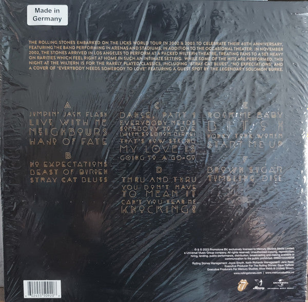 The Rolling Stones : Live At The Wiltern (3xLP, Album)