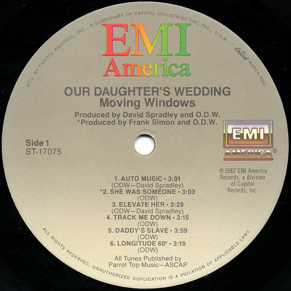Our Daughter's Wedding : Moving Windows (LP, Album, Jac)