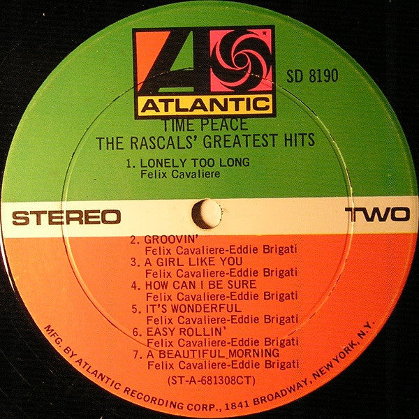 The Rascals : Time Peace: The Rascals' Greatest Hits (LP, Comp, RE, CT + LP, UNI)