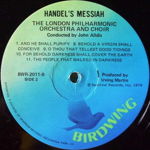 Georg Friedrich Händel, The London Philharmonic Orchestra And The London Philharmonic Choir, John Alldis : The Messiah (Box, Album + 4xLP)