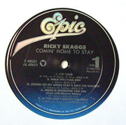 Ricky Skaggs : Comin' Home To Stay (LP, Album, Car)