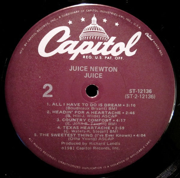 Juice Newton : Juice (LP, Album, RP)