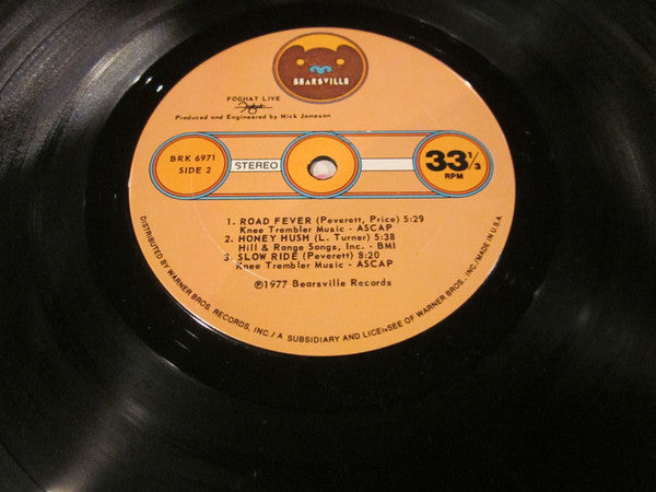 Foghat : Live (LP, Album, Los)