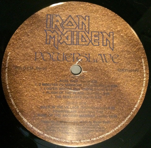 Iron Maiden : Powerslave (LP, Album, RE, 180)