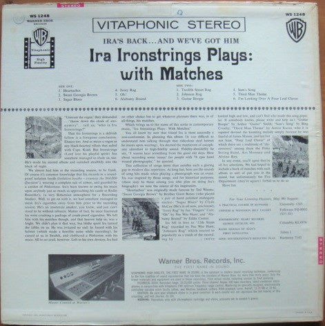 Ira Ironstrings : Ira Ironstrings Plays With Matches (LP, Album)