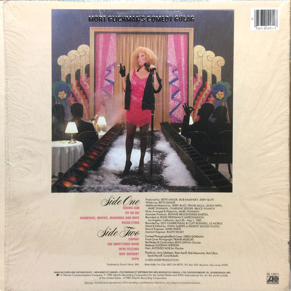 Bette Midler : Mud Will Be Flung Tonight! (LP, Album)
