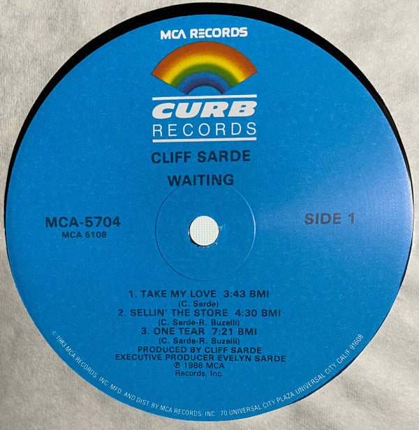 Cliff Sarde : Waiting (LP, Album, Pin)