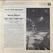 Barbara Carroll : Fresh From Broadway! The Hit Tunes Of "Hello, Dolly!" & "What Makes Sammy Run?" (LP, Album, Mono)